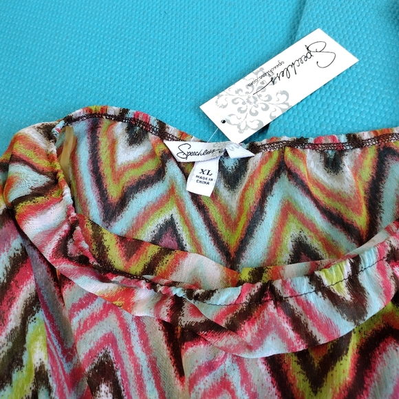 Speechless Flutter Batwing One Cold Off Shoulder Top XL - Picture 8 of 8